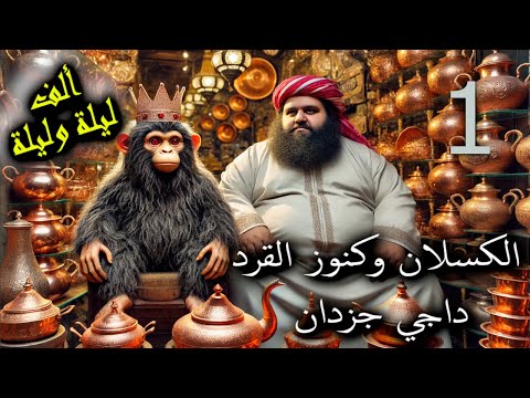 سراج الكسلان وكنوز القرد المارد الجني من كتاب ألف ليلة وليلة حلقة 1
