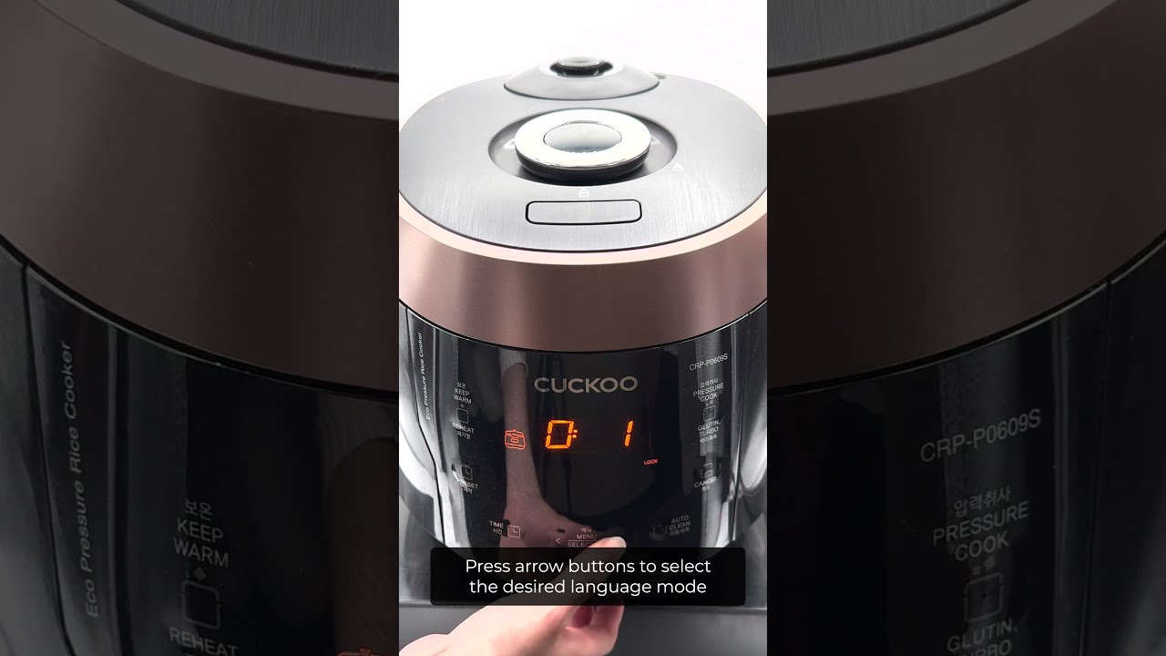 CRP P0609S Voice Language Setting Guide CUCKOO CUCKOORiceCooker RiceCooker