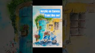 Acrylic on Canvas painting. Easy Meditative Art. #acrylicpainting #meditationart #urbansketch