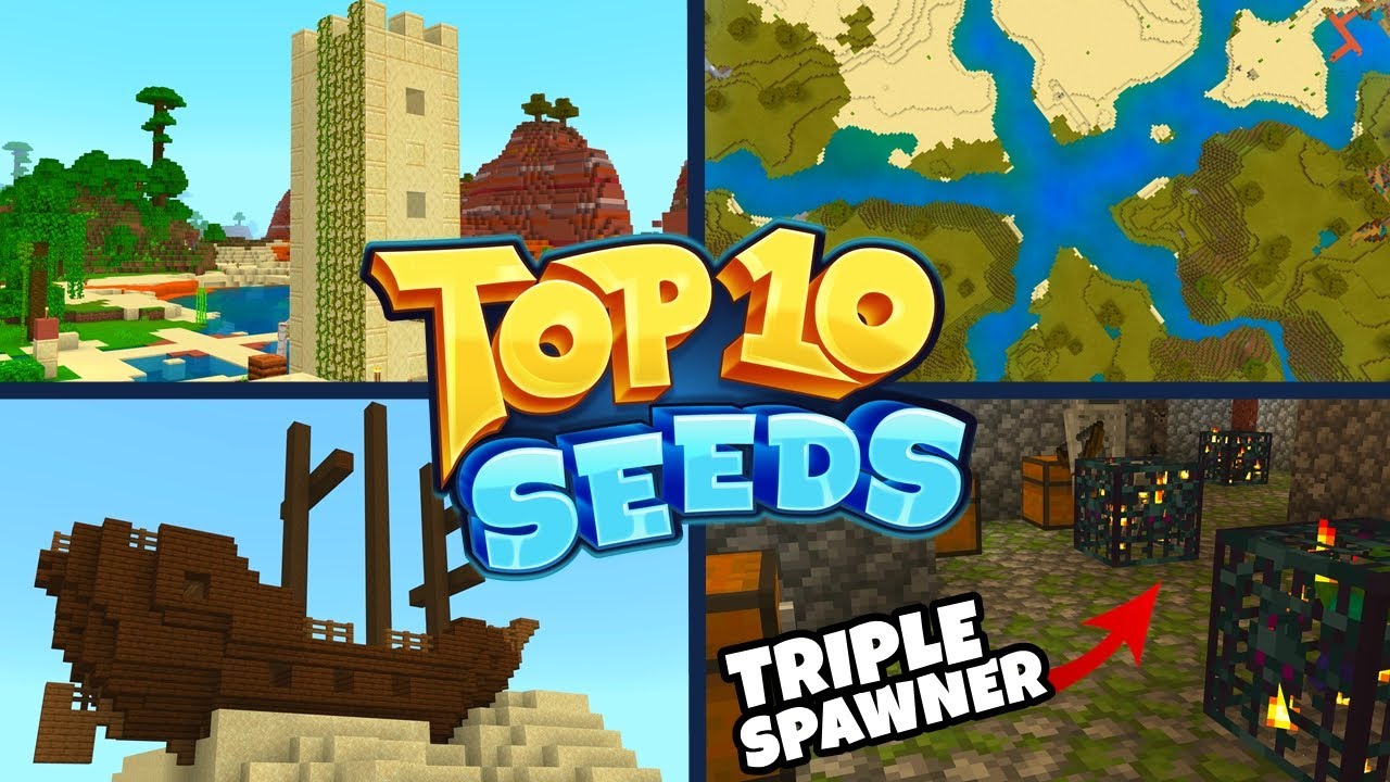 TOP 10 BEST NEW SEEDS For Minecraft Bedrock Edition! (Pocket Edition ...