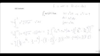 Calculus Problems: Substitution with Integrals and Areas Between Curves