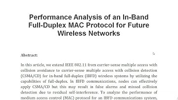 Performance Analysis of an In Band Full Duplex MAC Protocol for Future Wireless Networks