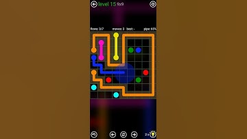 Flow Free, Classic Pack Hard Level 15 (9×9)