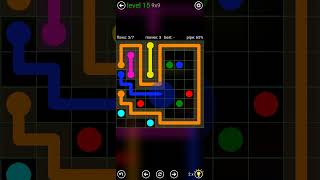 Famous Flow Free, Classic Pack Hard Level 15 (9×9) Wealth