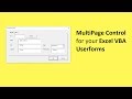 Excel VBA: Using the MultiPage Control in your Userforms