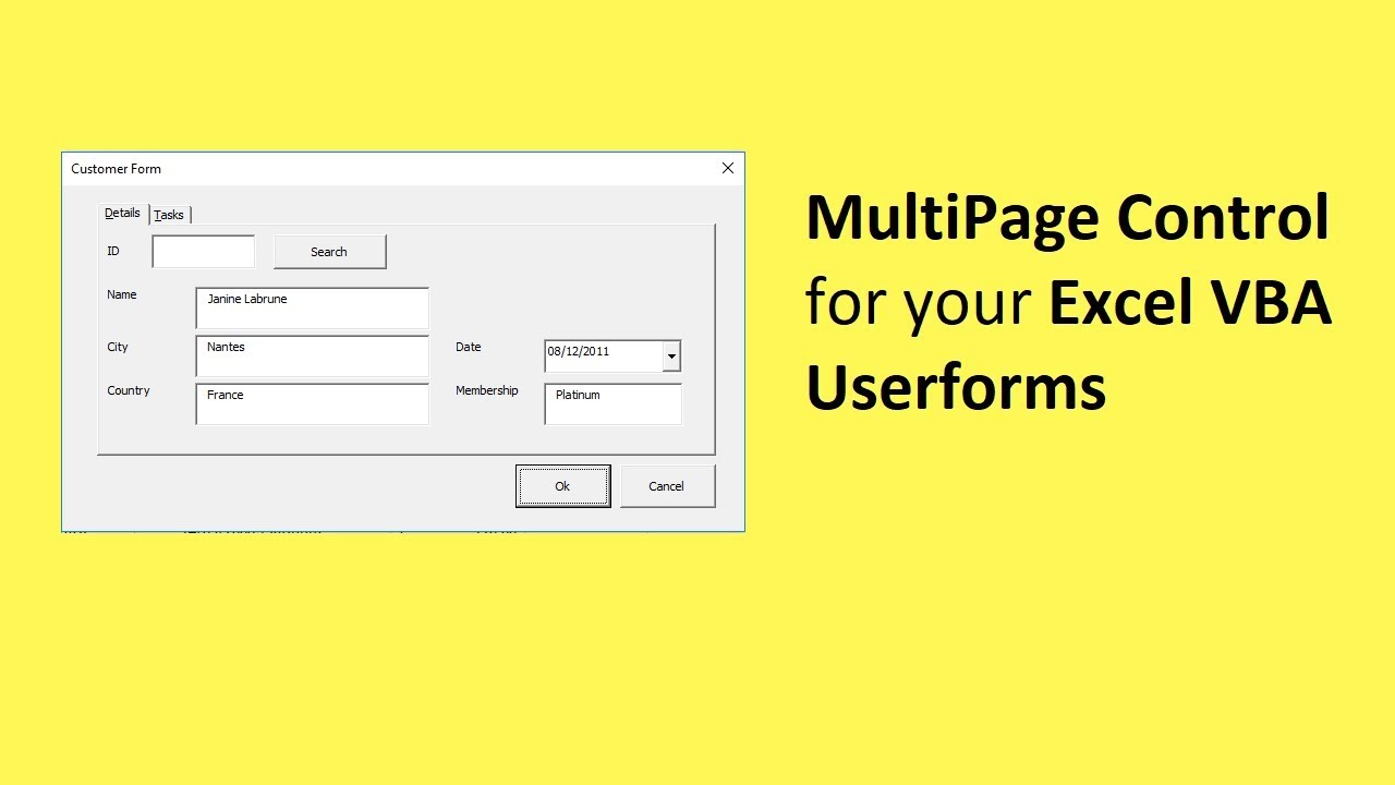 Excel VBA Using The MultiPage Control In Your Userforms YouTube