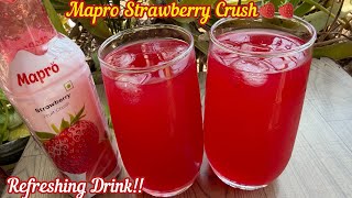 Mapro Strawberry Crush Juice Recipe | How to make Mapro Strawberry Juice | Instant Strawberry Juice  screenshot 5