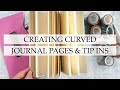 Creating Curved Pages & Tip Ins For Dylusions Dyalog Insert Books To Create a 31 Day Journal.