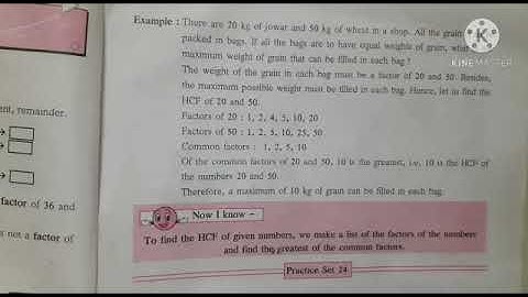 Std: 6.Sub: Maths. Chp. 9. HCF and LCM