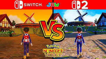 Pokemon Scarlet & Violet - Switch 1 VS Switch 2 Comparison (4K Gameplay)