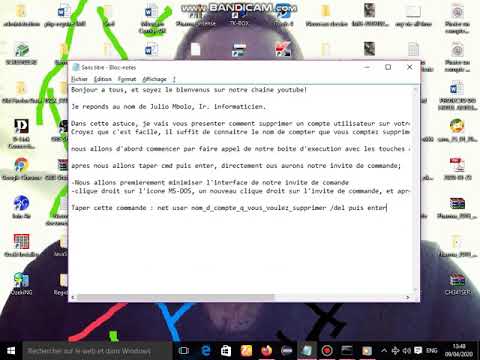 Comment supprimer un compte utilisateur sur votre MS-Dos par commande