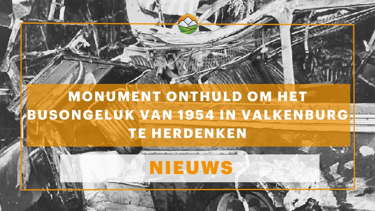 Monument onthuld om het busongeluk van 1954 in Valkenburg te herdenken