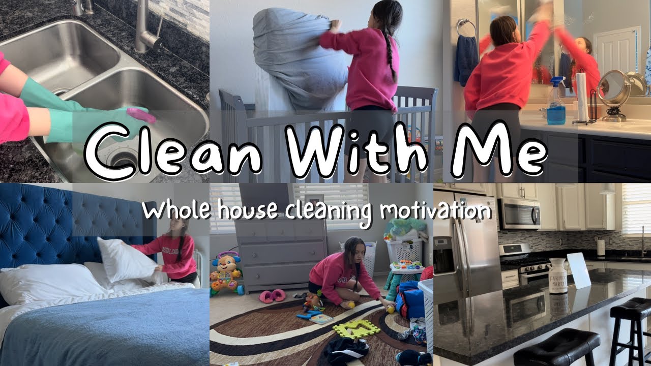Clean with me // Whole house cleaning motivation YouTube