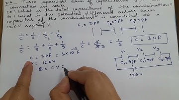 Physics N.C.E.R.T Exercise 2.6 |Class 12th Electrostatic potential and capacitance