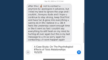 A Case Study: On The Psychological Effects Of Toxic Relationships