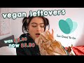 eating vegan RESTAURANT LEFTOVERS for a day  (Too Good To Go)