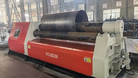 W12 8×2500 hydraulics plate rolling machine with 4 rolls