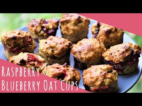 Easy Raspberry & Blueberry Oat Cups | SNACK IDEAS | Baby Led Weaning