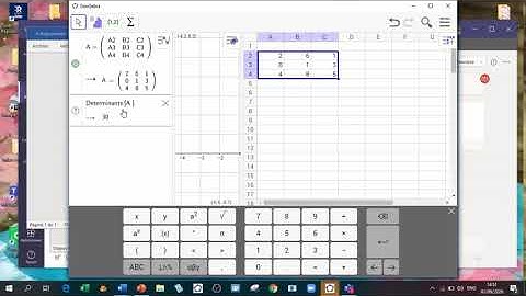 Determinante de una matriz, inversa de una matriz y producto de matrices mediante GeoGebra.