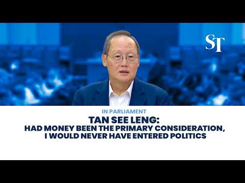 [FULL] Tan See Leng's speech: Had money been primary consideration, I'd never have entered politics