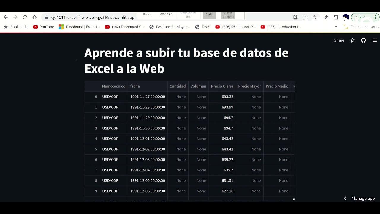 Streamlit c mo subir publicar tu archivo de excel en una p gina web