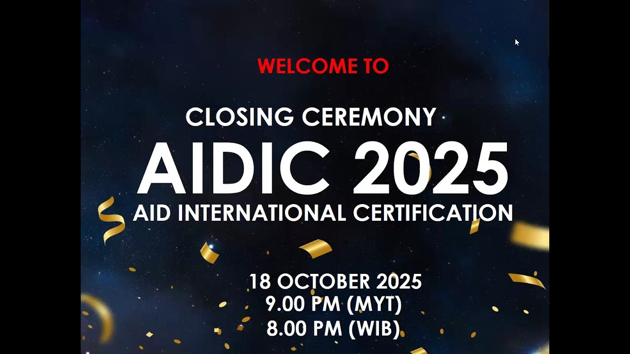 18/10/2025: AIDIC CLOSING CEREMONY & AWARD ANNOUNCEMENT - YouTube