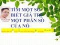 Toán 6: Tìm một số biết giá trị một phân số của nó