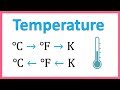 Temperature Conversion Concept (Celsius, Fahrenheit, Kelvin) (Thermometer)