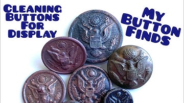 How I Cleaned A Military Button Found Metal Detecting & My Button Collection