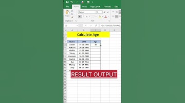Age Calculation in Excel  || Age Calculator || Excel Interview Questions