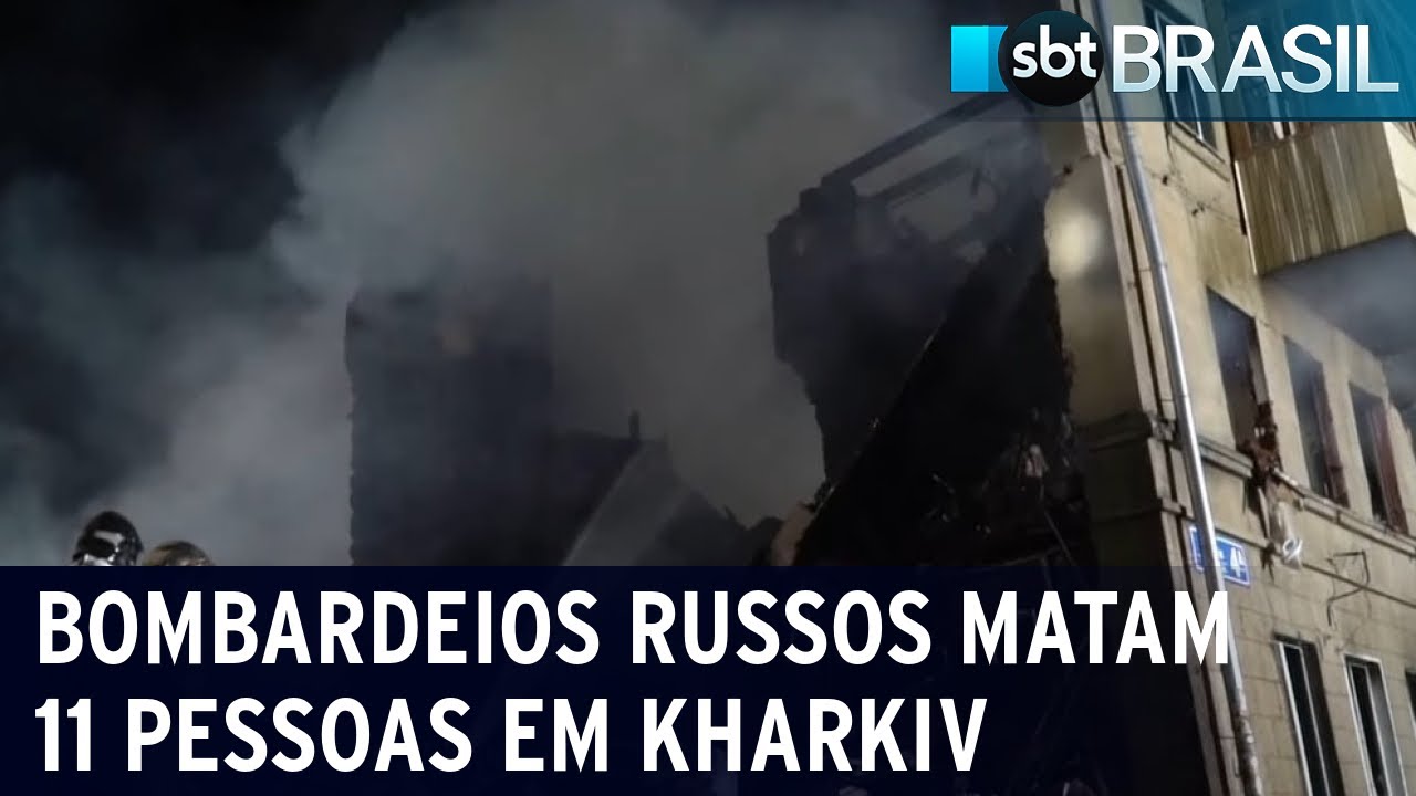 Bombardeios russos matam 11 pessoas em Kharkiv | SBT Brasil (18/08/22)