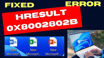 HRESULT 0x8002802B error in Microsoft Word or Excel Fixed
