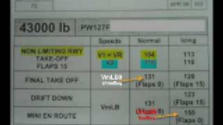 ATR 72 How to read the speed card Part ONE  V1 VR speeds