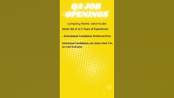 QA JOB OPENING FOR AUTOMATION TESTING #automation #selenium #manualtesting #qa #viral #yt #ytshorts