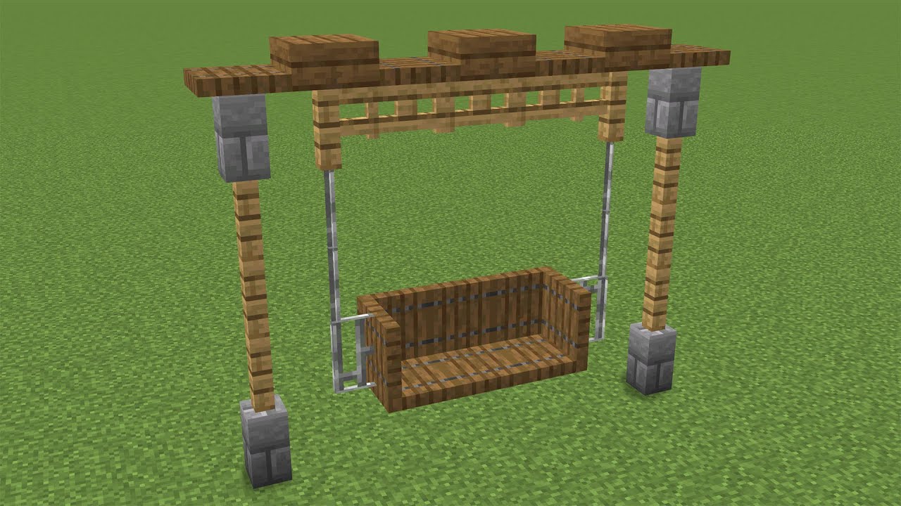 how to make a beautiful bench in minecraft - YouTube