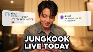🐰🍎 Multiple Subtitles | BTS Jungkook LIVE Today Full Weverse Broadcast screenshot 5