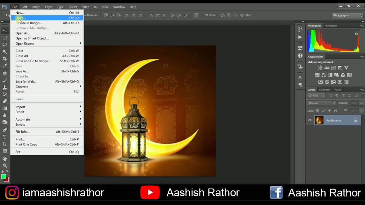 रमजान ईद Banner Editing in Photoshop CC 2020 - YouTube