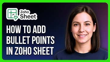 How to Add Bullet Points in Zoho Sheet