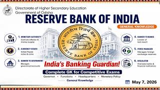 Online ASP for Competitive Exams : General Knowledge: Reserve Bank of India
