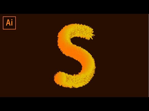 Adobe Illustrator Tutorial: Fur Effect #Shorts