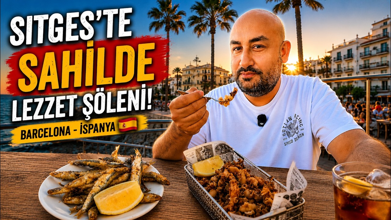 Sitges Sahilde Deniz Ürünleri Deniyoruz