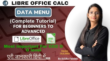 Data Menu  Libre Office Calc | Data Menu Full Tutorials In One shot | Option by option#libreoffice