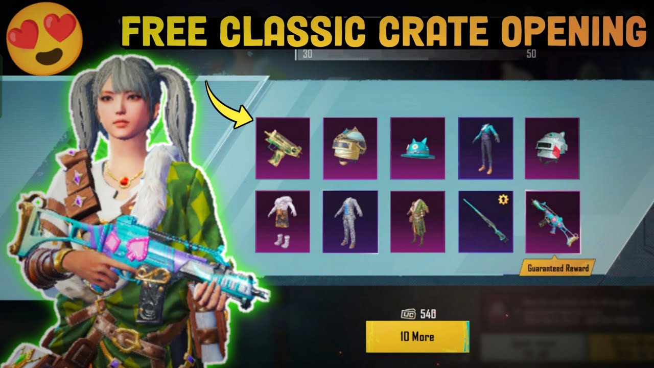 CLASSIC CRATE OPENING BGMI 70 CLASSIC CRATE OPENING BGMI OUTLAW