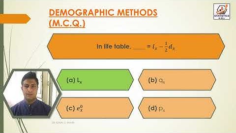 MCQ PART-3 DEMOGRAPHIC METHODS BY DR KUNAL KHATRI #STATSITICS4ALL #DEMOGRAPHIC METHODS #MCQ