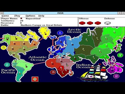 Azeroth - The Computer Edition of Risk: The World Conquest Game - 1991