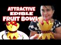 How to make a unique fruit bowl from cantaloupe fruit carving tutorial