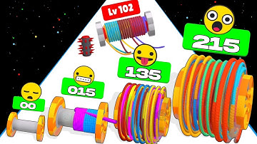 SPOOL ROPE NUMBER RUN (Level Up Math Games) - Satisfying ASMR Gameplay Spool Rope Number Merge Run