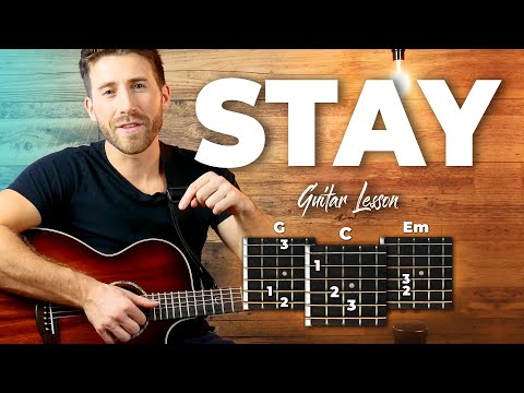 Stay Guitar Tutorial - Kid Laroi ft Justin Bieber (EASY CHORDS guitar lesson)