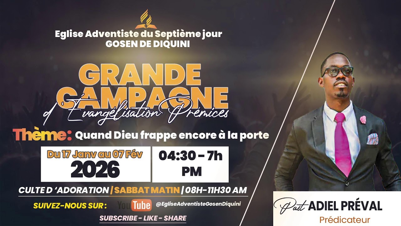 Grande Campagne d'Evangélisation Prémices | Thème : Quand Dieu frappe encore à la porte