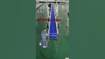 Straight roller chain conveyor tabletop chain conveyor system testing in MAXSEN conveyor factory